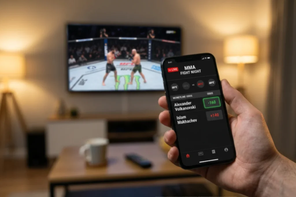 Moneyline-Quote bei einer Live-UFC-Wette
