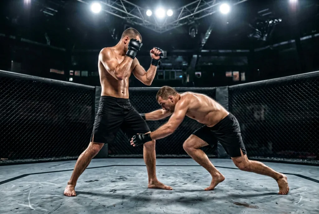 Striker und Grappler im UFC-Octagon-Konflikt